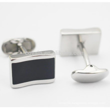 China Factory Make Custom Enamel Stainless Steel Cufflink